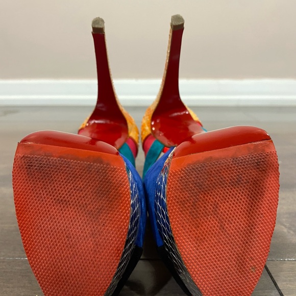 Christian Louboutin Python Platform Heels - Picture 8 of 8